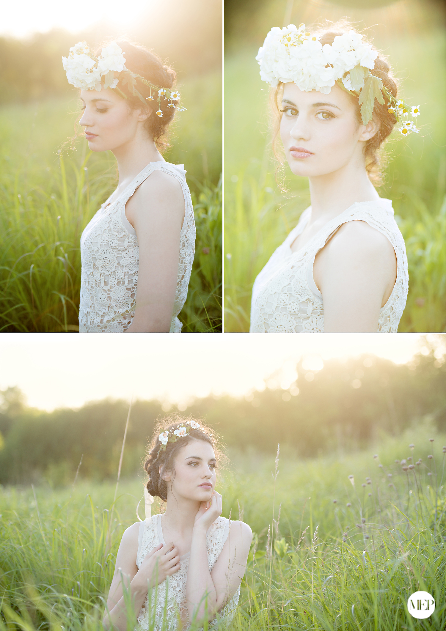 artsy senior pictures in a field Minneapolis