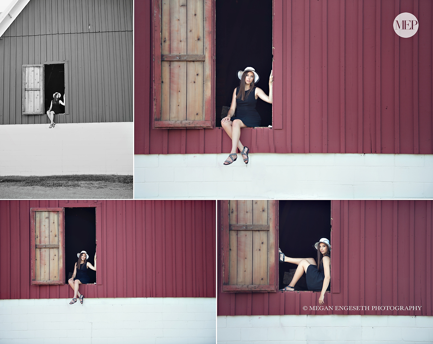 Barn senior portraits in Chaska MN