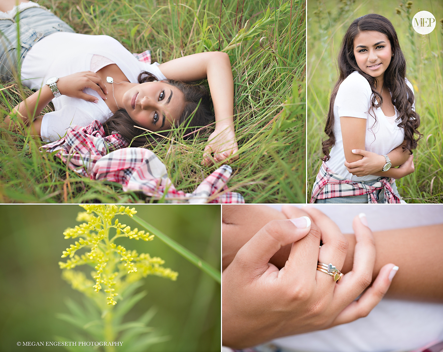 Boho Senior pictures in a field St. Paul MN Photographer