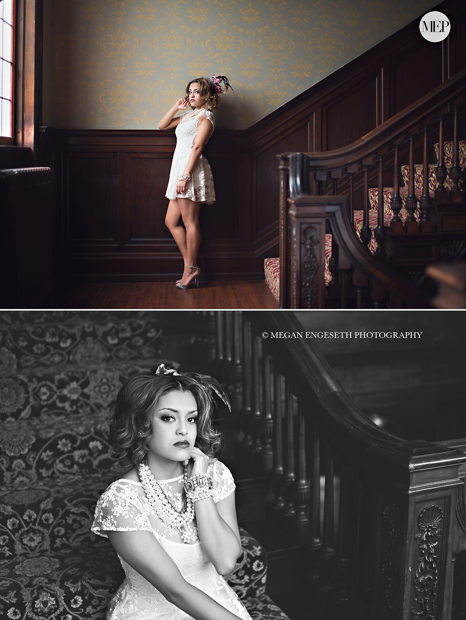 Vintage glamour senior pictures Minneapolis MN photographer