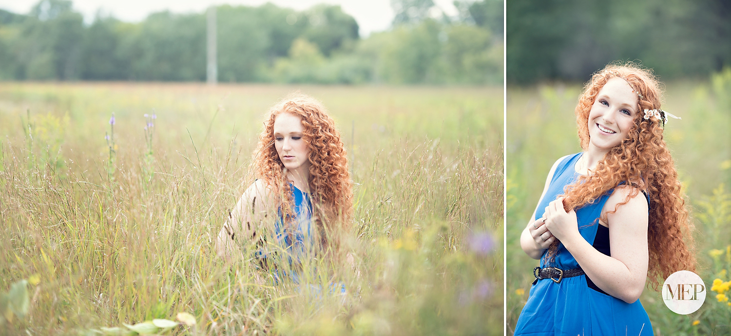 boho field senior portraits Minnesota Photographer 1