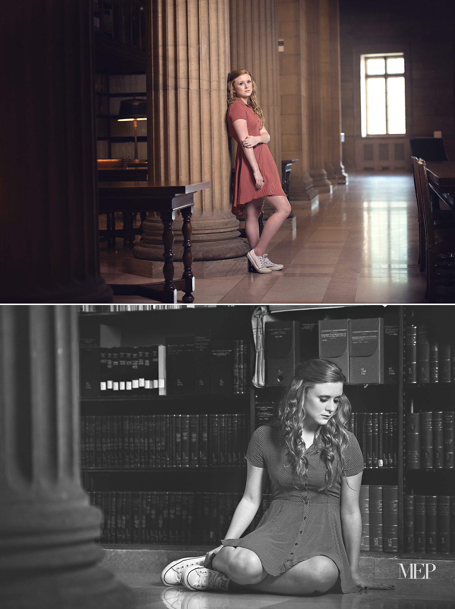 Library Book inspired senior portrait Photographer Minneapolis MN Chanhassen