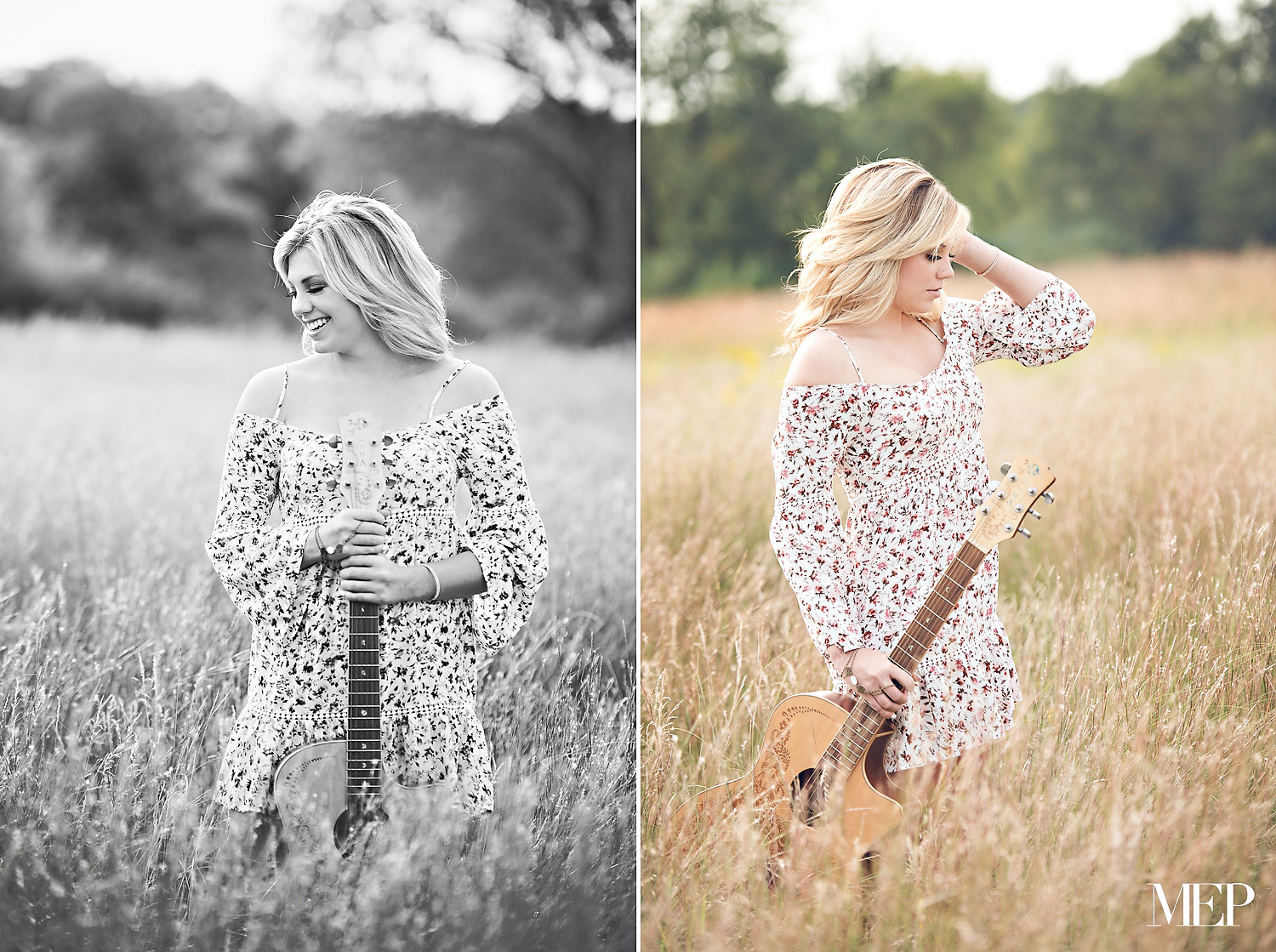 Guitar-Bohemian-Style-White-dress-field-Senior-portrait-Photographer-Minnesota