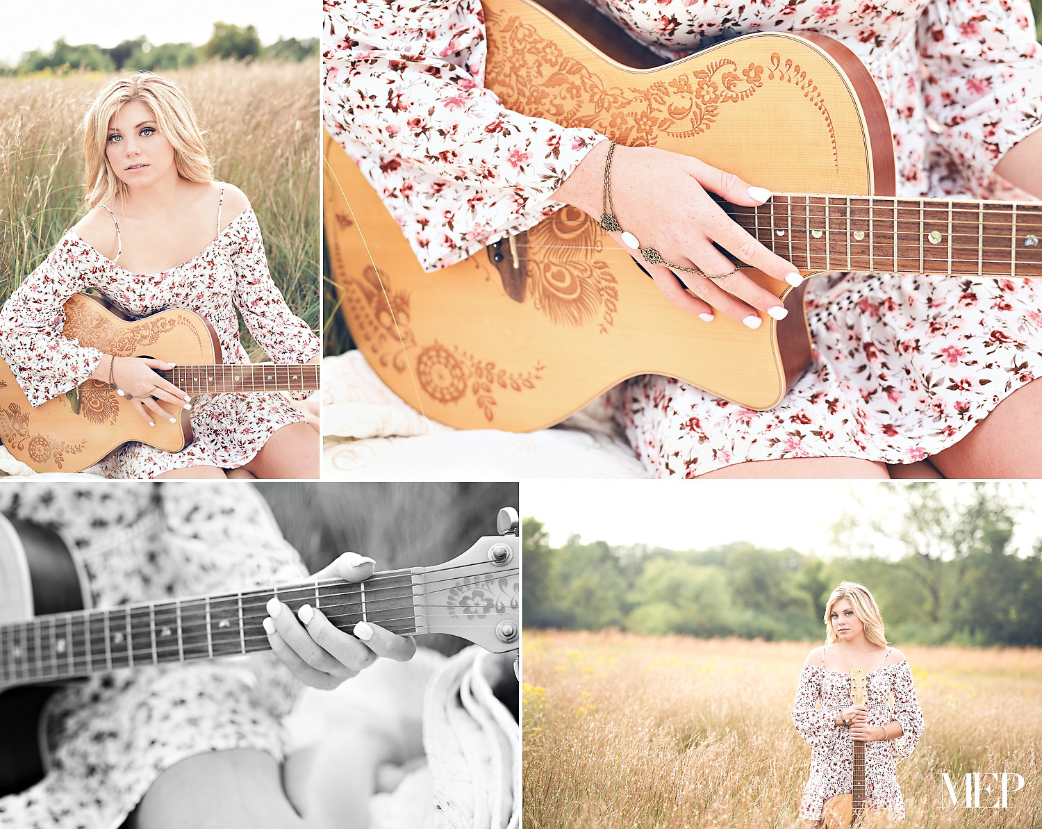 Guitar-Bohemian-Style-White-dress-field-Senior-portrait-Photographer-Minnesota