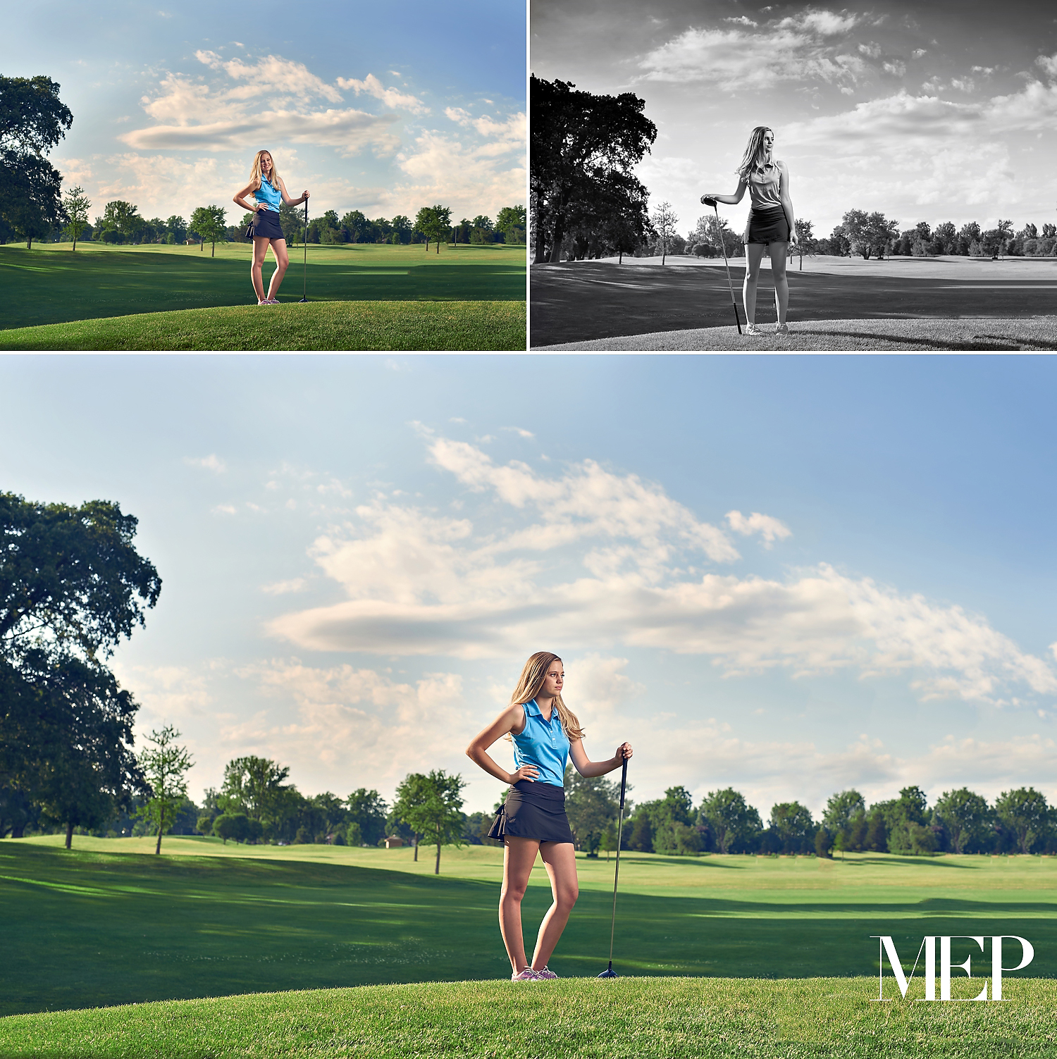 Senior portrait photographer golf tennis sports twin cities