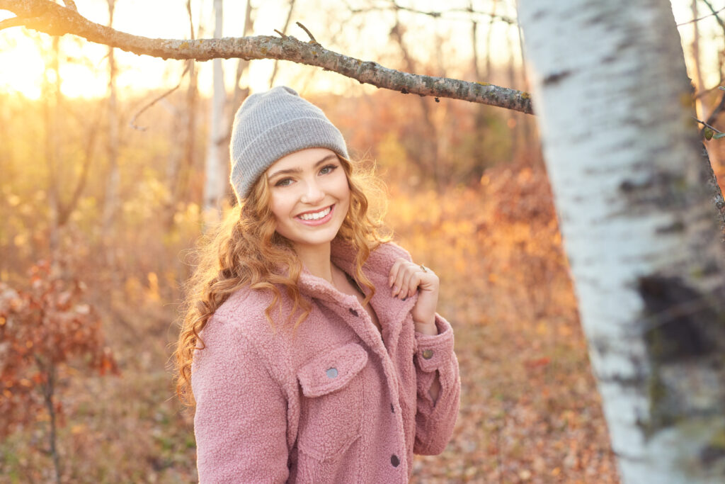 Epic fall color senior pictures golden hour minnesota 23