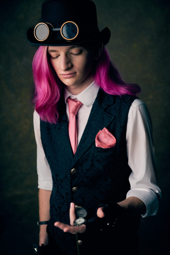 Steampunk Style High School Senior Portrait Photographer With Unique Fashion 59