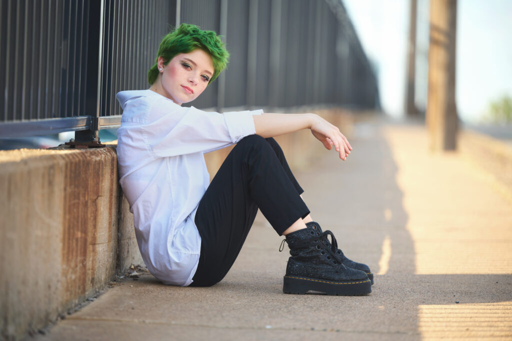 Urban High School Senior Picture by Professional Portrait Photographer